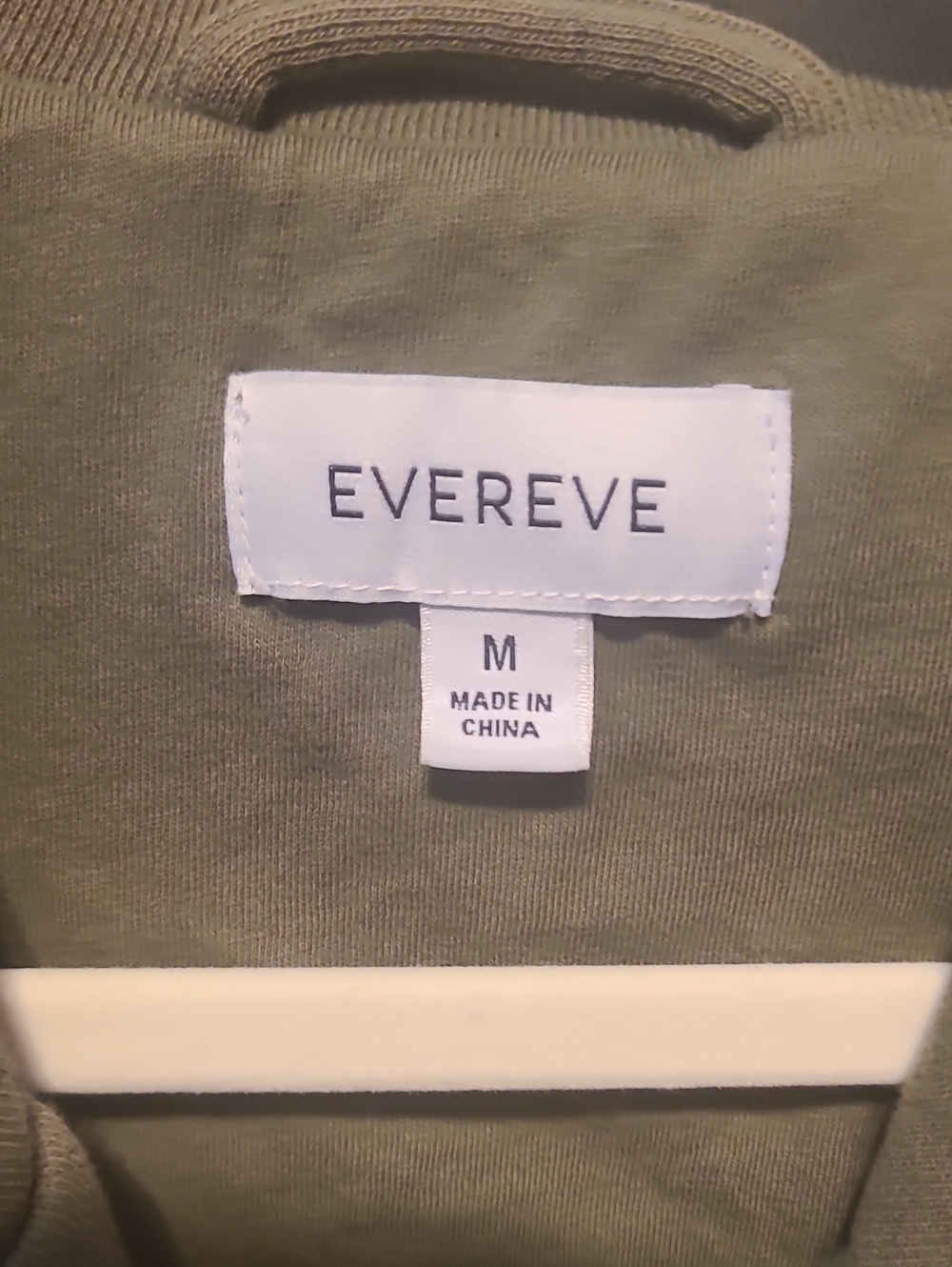 Evereve Women's French Terry Oversized Moto Jacket Size Medium Dusty Olive Green - Picture 3 of 4